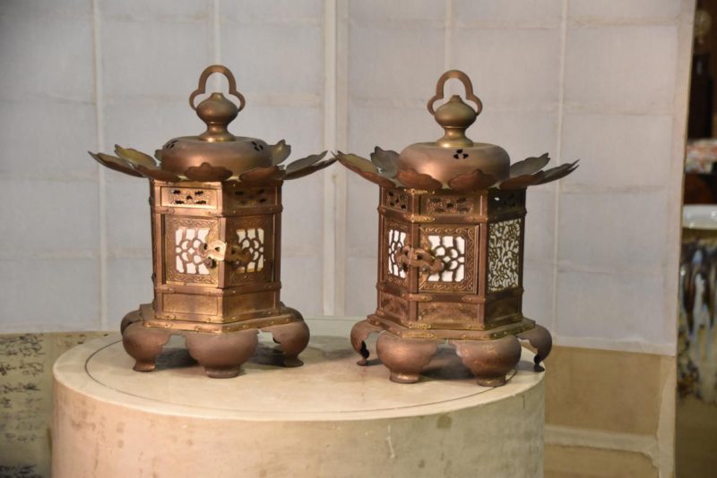 Pair of Temple Hanging Lanterns Width:300mm Each
