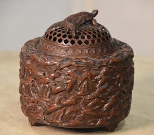 Japanese Crane and Turtle Incense Burner Width:140mm