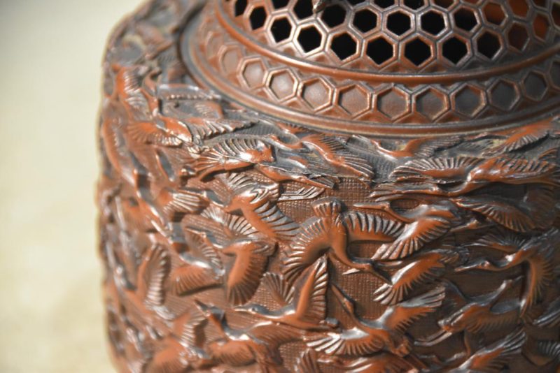 Japanese Crane and Turtle Incense Burner Width:140mm - Image 2