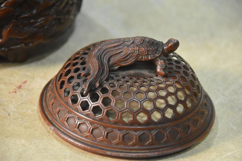 Japanese Crane and Turtle Incense Burner Width:140mm - Image 6