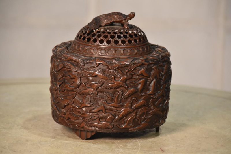 Japanese Crane and Turtle Incense Burner Width:140mm - Image 4