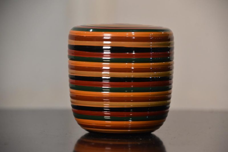 Japanese Spinning Top Design Natsume Tea Caddy Width:70mm - Image 5