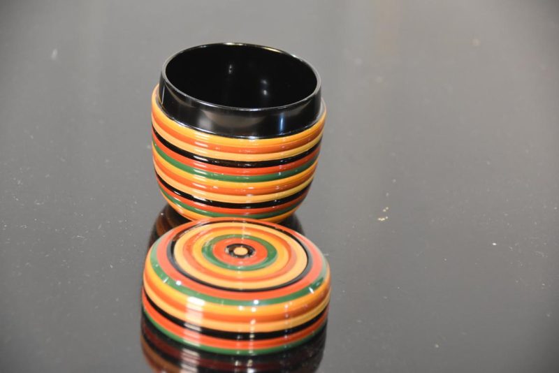 Japanese Spinning Top Design Natsume Tea Caddy Width:70mm - Image 4