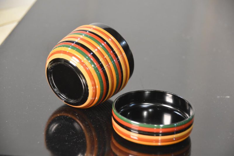 Japanese Spinning Top Design Natsume Tea Caddy Width:70mm - Image 3
