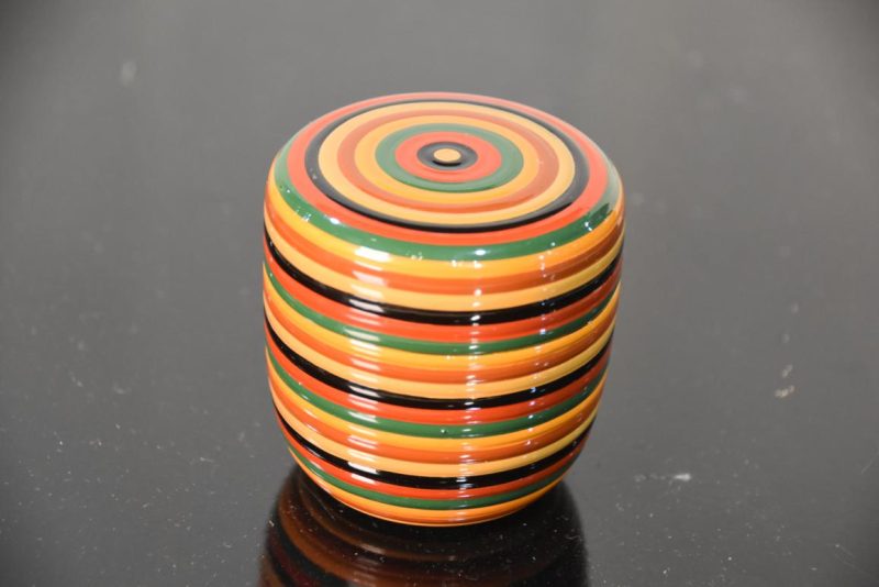 Japanese Spinning Top Design Natsume Tea Caddy Width:70mm - Image 6