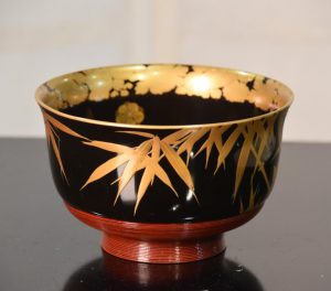 Japanese Maki-E Lacquer Bowl Width:145mm