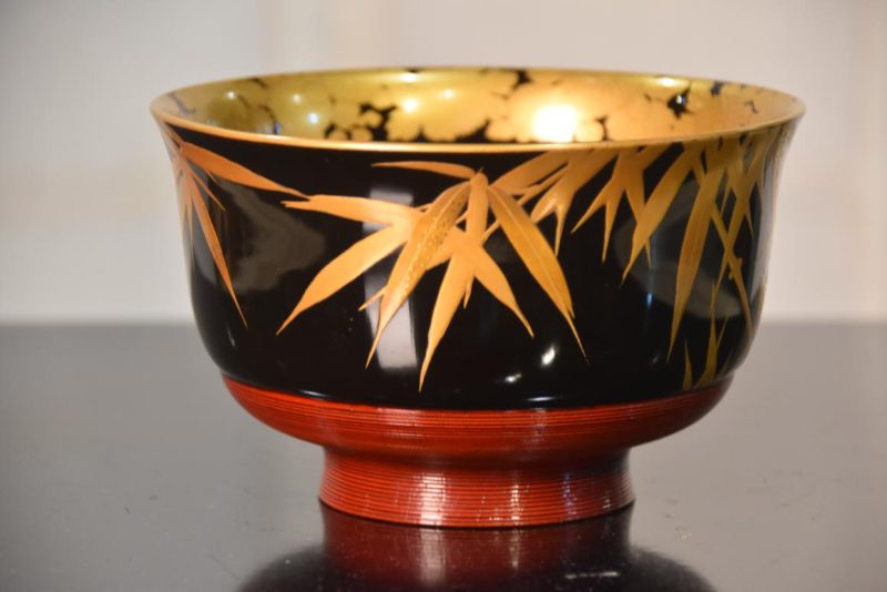 Japanese Maki-E Lacquer Bowl Width:145mm - Image 2
