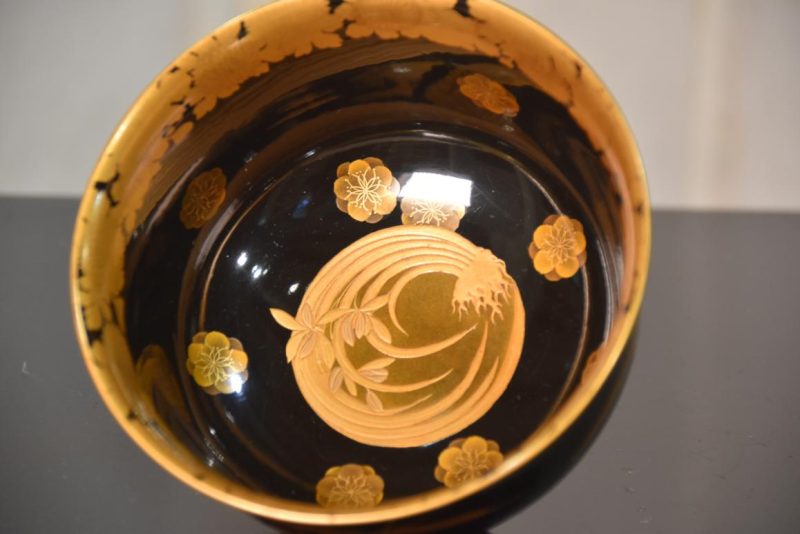 Japanese Maki-E Lacquer Bowl Width:145mm - Image 6