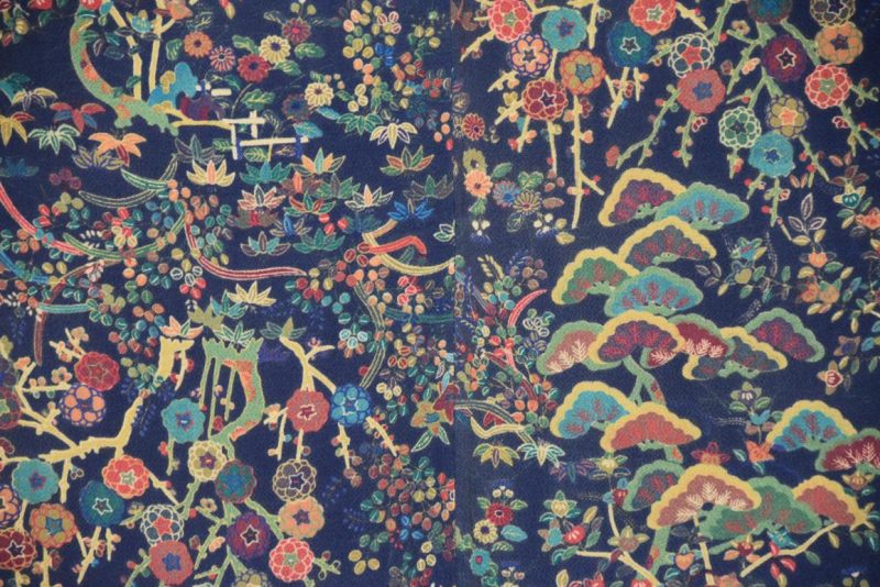 Chiriman (Crepe) Silk Vintage Kimono - Image 2