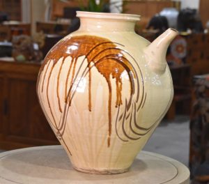 Large Drip Glaze Urn with Spout Width:430mm