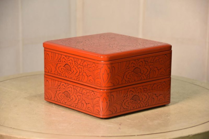Japanese Jubako Lacquer Stacking Box Width:200mm
