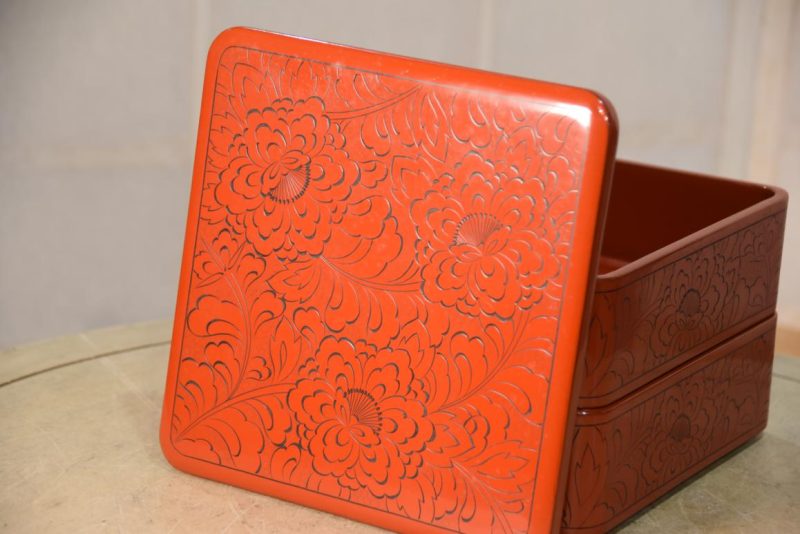 Japanese Jubako Lacquer Stacking Box Width:200mm - Image 4