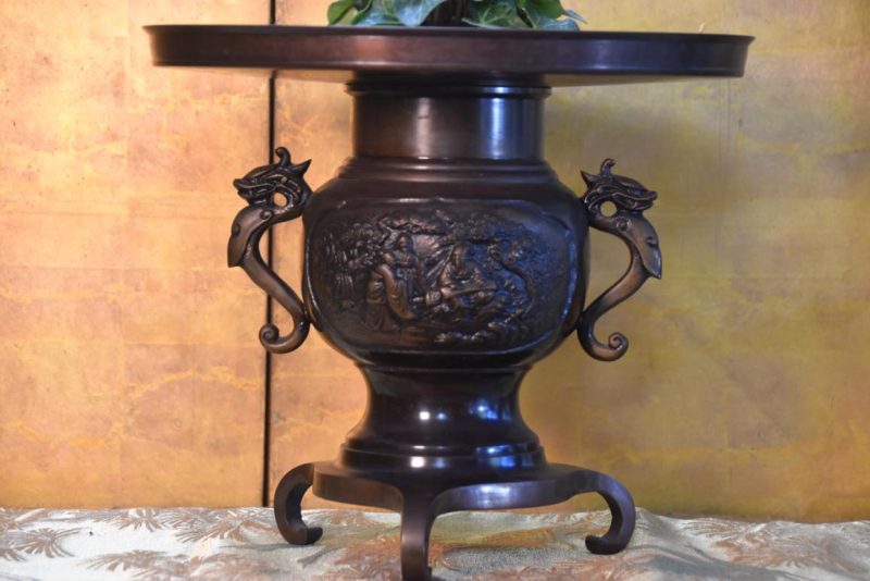 Japanese Cast Bronze Usubata Vase Width:345mm - Image 5