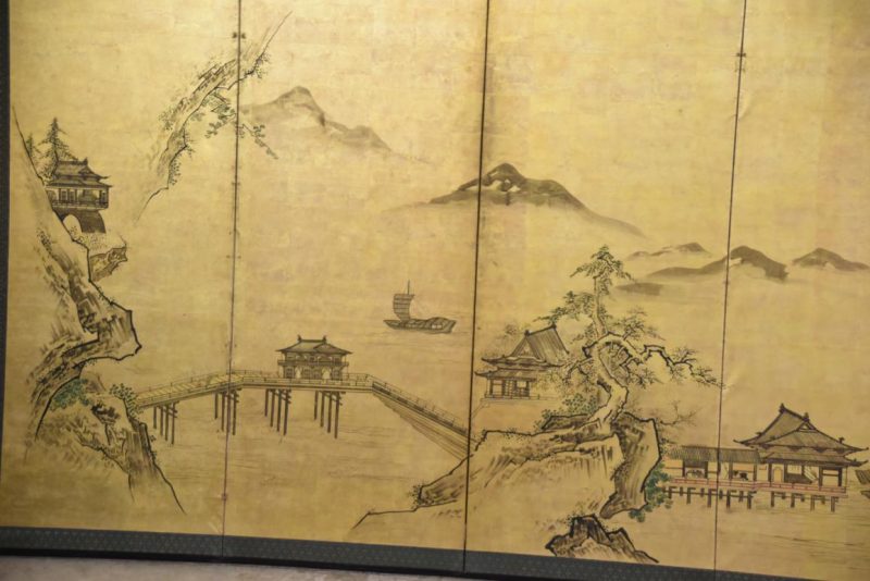 Sumi-E (Ink Brush) Landscape on Gold Leaf Screen Width:3760mm - Image 9