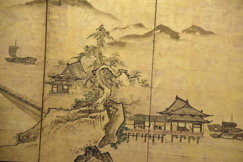 Sumi-E (Ink Brush) Landscape on Gold Leaf Screen Width:3760mm - Image 6