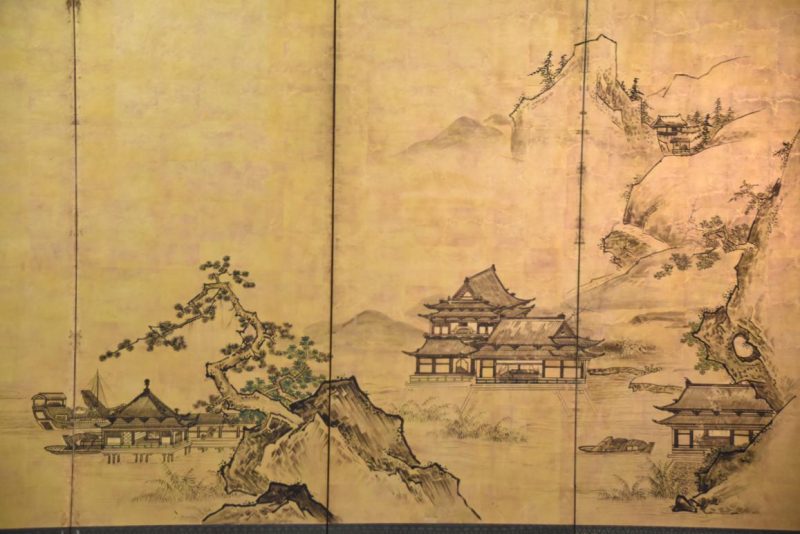 Sumi-E (Ink Brush) Landscape on Gold Leaf Screen Width:3760mm - Image 8