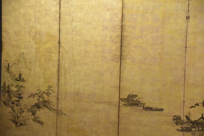 Sumi-E (Ink Brush) Landscape on Gold Leaf Screen Width:3760mm - Image 7