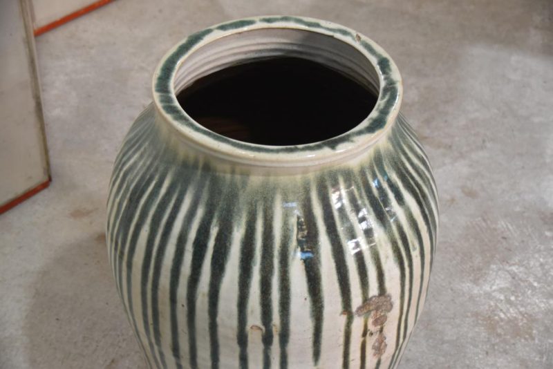 Shigaraki Drip Glaze Tsubo  Height:720mm - Image 6