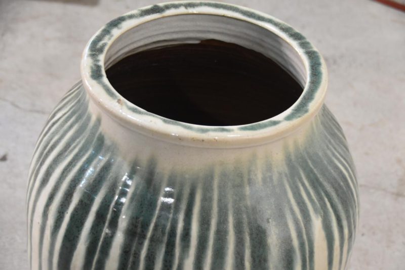 Shigaraki Drip Glaze Tsubo  Height:720mm - Image 5