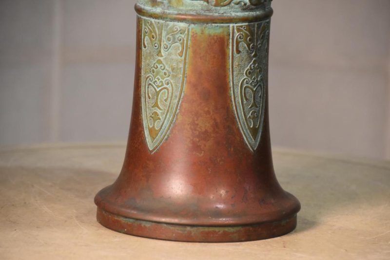 Japanese Seido Bronze Vase Height:385mm - Image 11