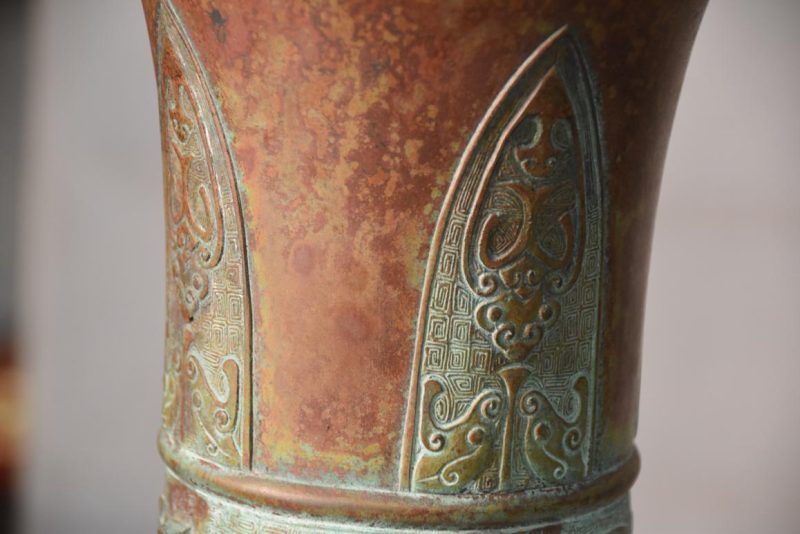 Japanese Seido Bronze Vase Height:385mm - Image 7