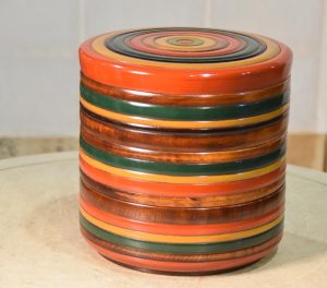 Japanese Spinning Top Design Lidded Container Width:203mm