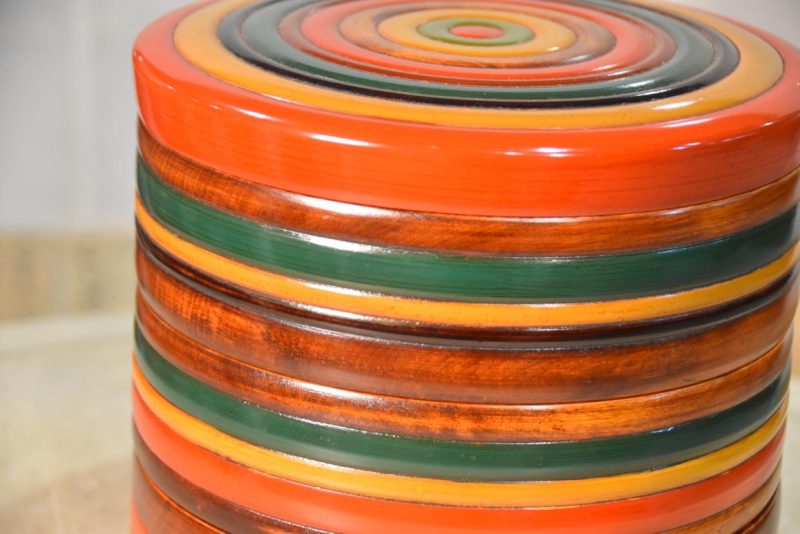 Japanese Spinning Top Design Lidded Container Width:203mm - Image 7