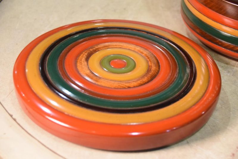 Japanese Spinning Top Design Lidded Container Width:203mm - Image 6