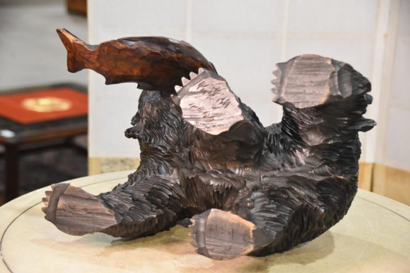 Hokkaido Wooden Bear Width:380mm - Image 7