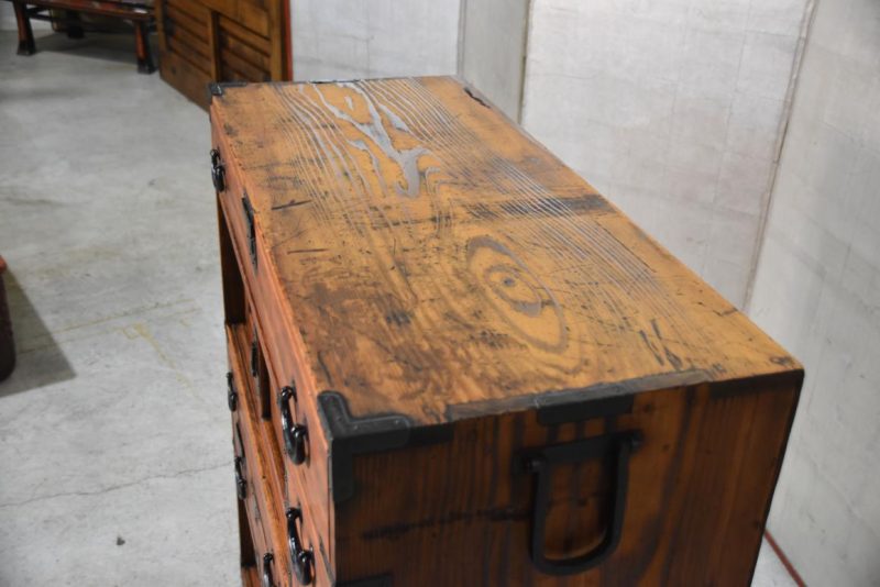 Choba Dansu Traditional Japanese Merchant Chest from Osaka Width:910mm - Image 11