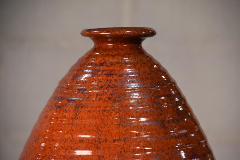 Japanese Red Iron Glaze Vase Width:240mm - Image 2