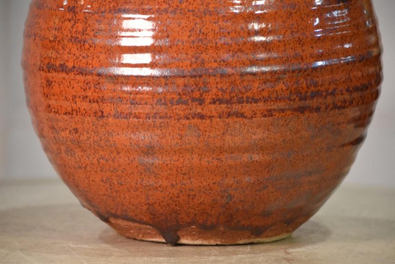 Japanese Red Iron Glaze Vase Width:240mm - Image 6
