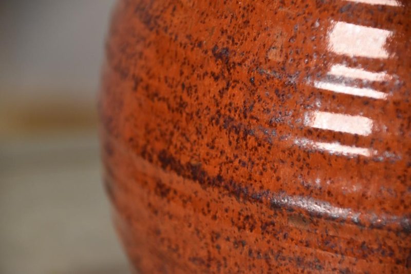 Japanese Red Iron Glaze Vase Width:240mm - Image 5