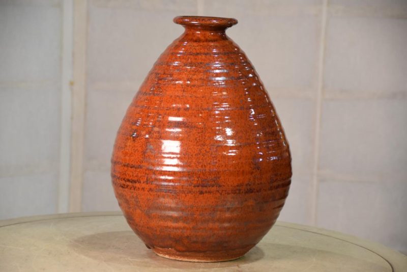 Japanese Red Iron Glaze Vase Width:240mm - Image 4