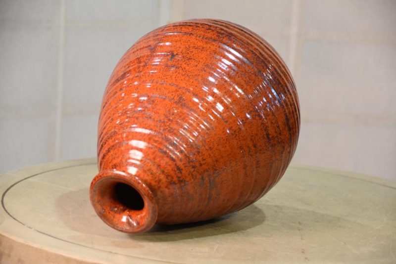 Japanese Red Iron Glaze Vase Width:240mm - Image 3