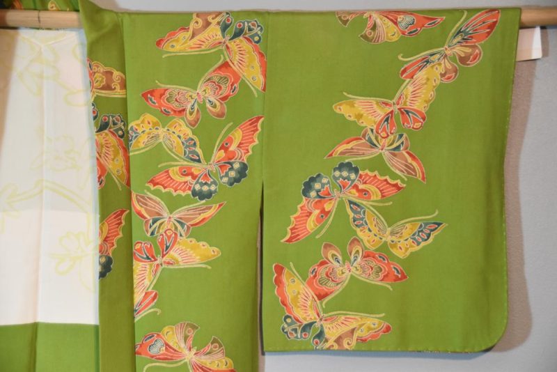 Green Butterfly Vintage Haori Jacket - Image 8