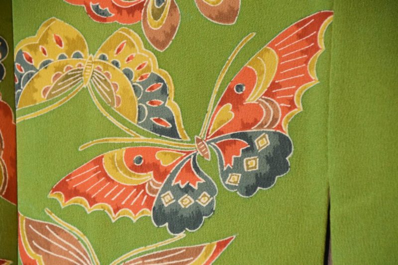 Green Butterfly Vintage Haori Jacket - Image 7