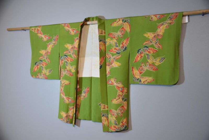 Green Butterfly Vintage Haori Jacket - Image 5