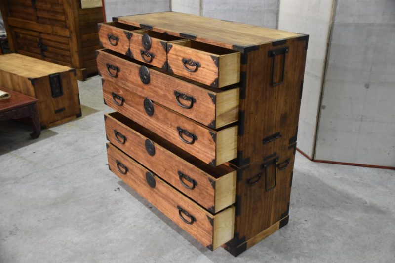 Antique Japanese Clothing Chest Width:1060mm - Image 9