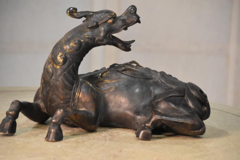 Japanese Bronze Kirin Incense Burner Width:270mm - Image 2
