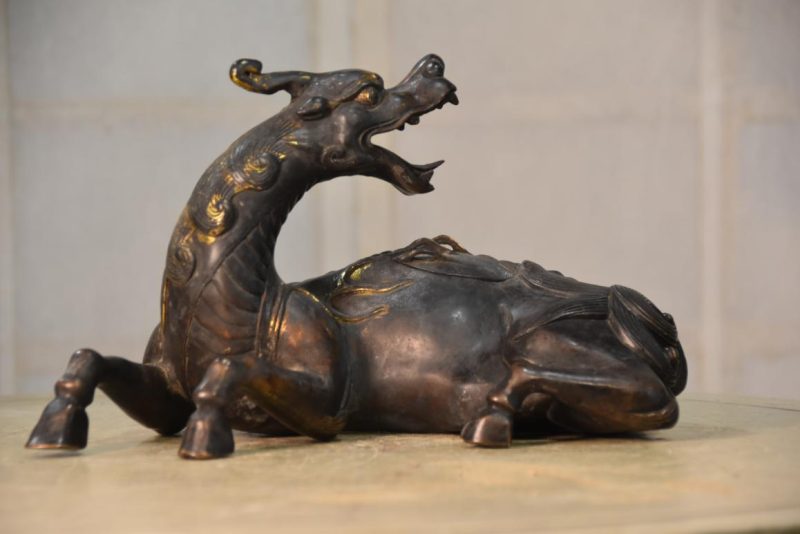 Japanese Bronze Kirin Incense Burner Width:270mm - Image 9