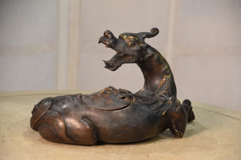 Japanese Bronze Kirin Incense Burner Width:270mm - Image 6