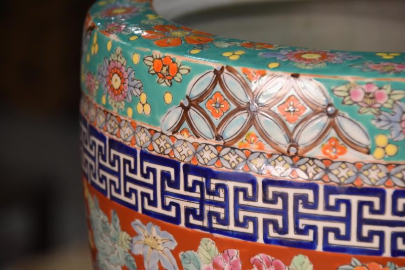 Coloured Imari Hibachi Width:310mm - Image 9