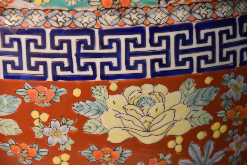 Coloured Imari Hibachi Width:310mm - Image 7