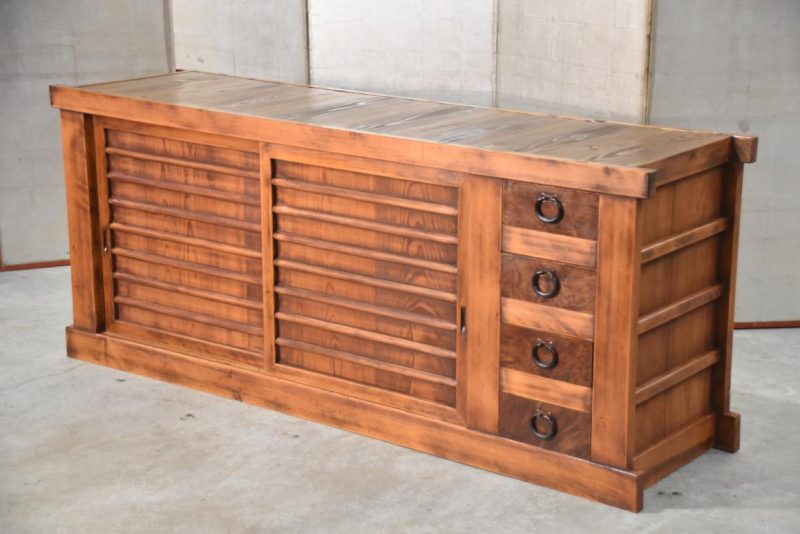Antique Japanese Mizuya Sideboard Width:1820mm - Image 9