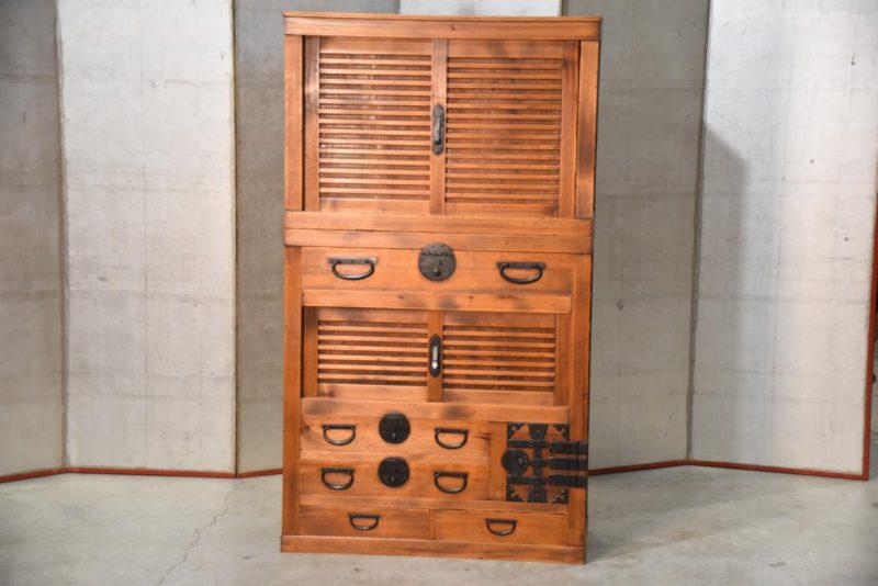 Antique Double Merchant Chest Width:910mm - Image 14