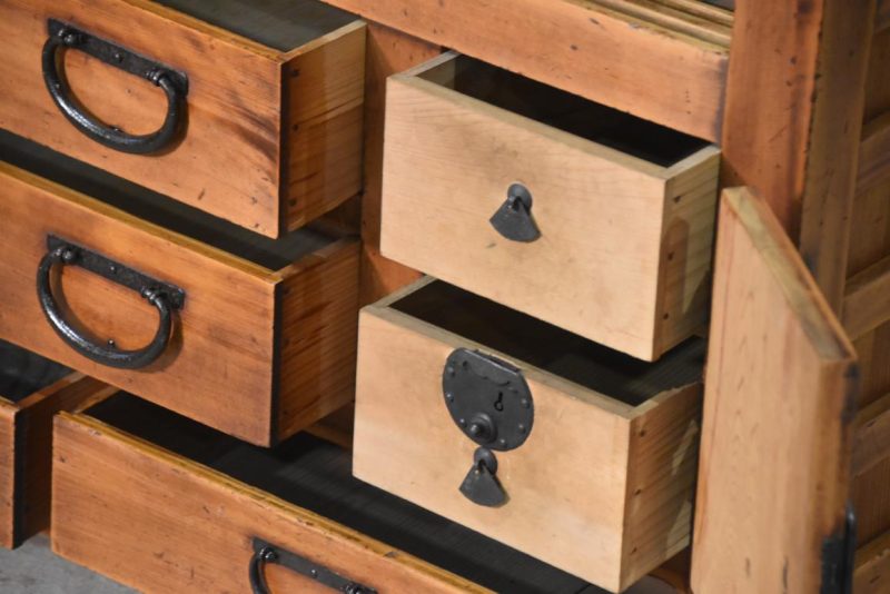 Antique Double Merchant Chest Width:910mm - Image 7