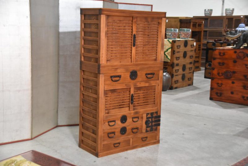 Antique Double Merchant Chest Width:910mm - Image 3