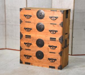 Antique Japanese Clothing Chest 2 Sections Width:900mm