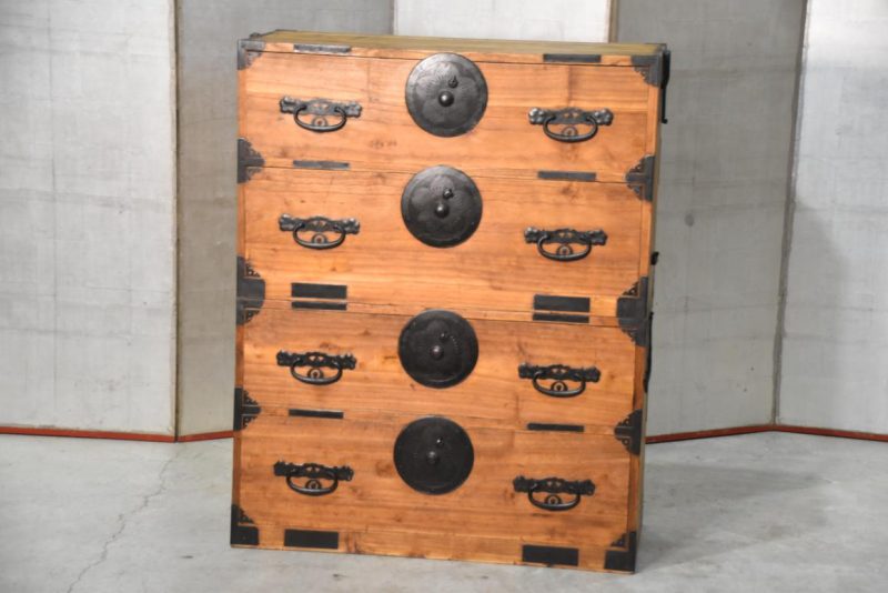 Antique Japanese Clothing Chest 2 Sections Width:900mm - Image 12